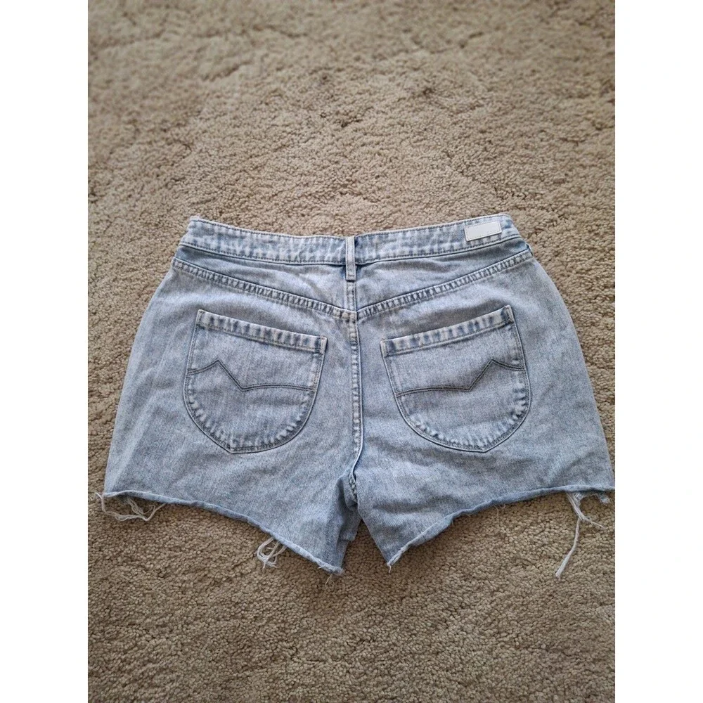 CLEO + Wolf Shorts Womens 29 Denim Cutoff Button FLy Distressed Ripped - Picture 2 of 5